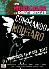 Soirée  NOUGARO dans tous ses états. Le vendredi 17 mars 2017 à GRATENTOUR. Haute-Garonne.  21H00